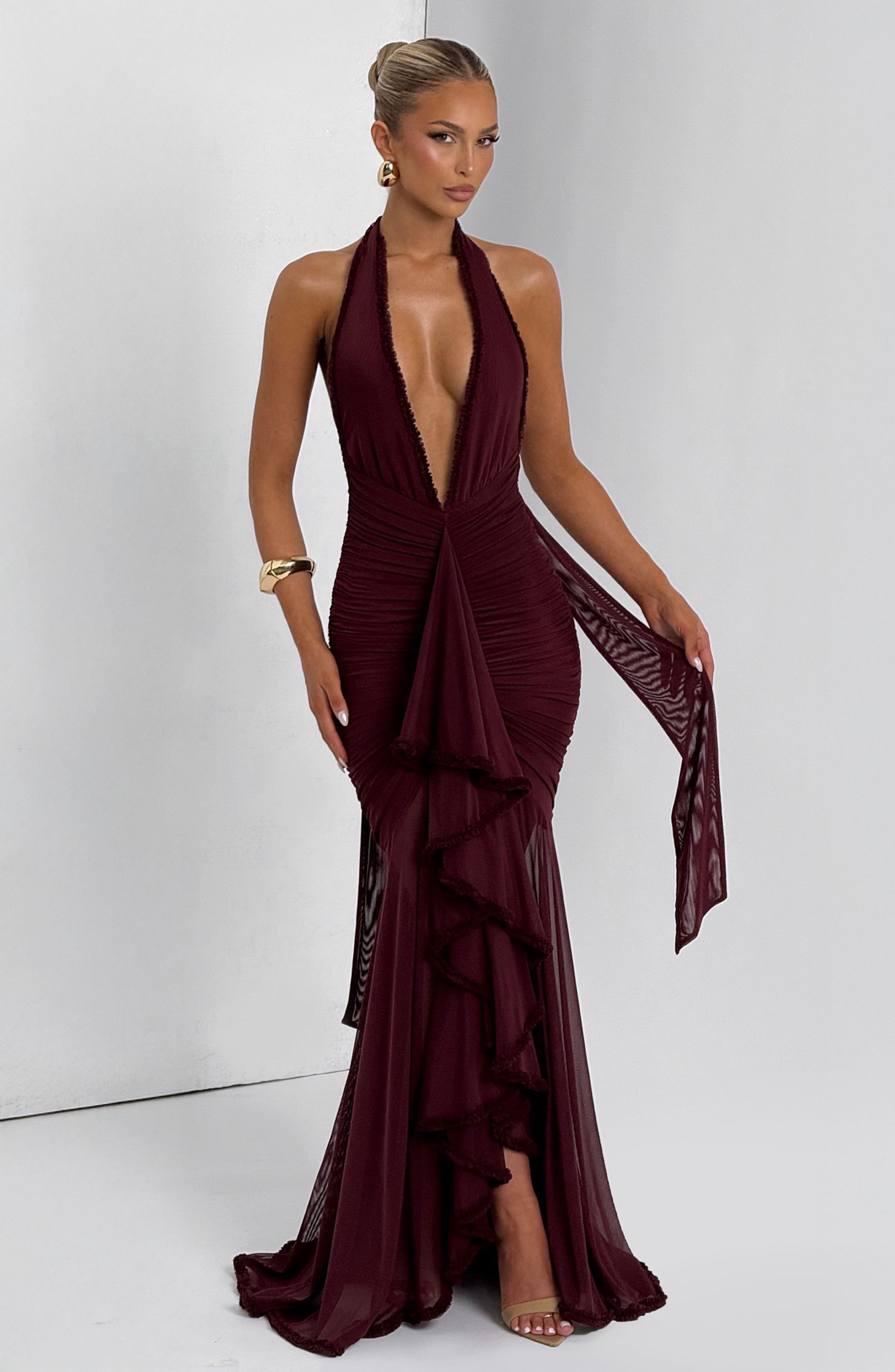 Abito Maxi Janessa - Cherry Lacquer