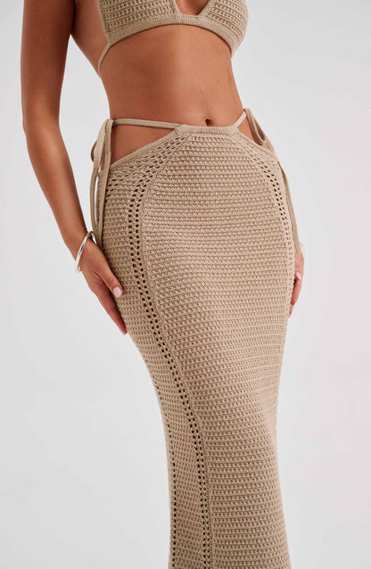 Gonna Maxi Beige Donna