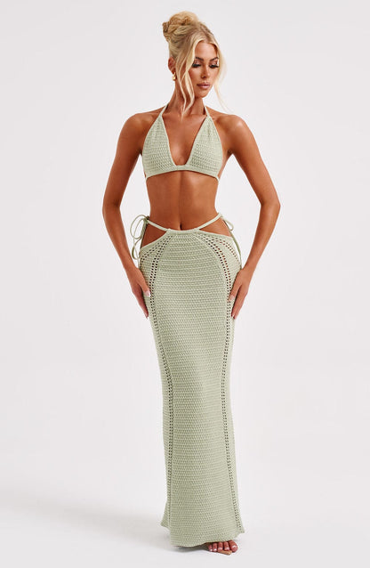 Gonna Maxi Verde Donna