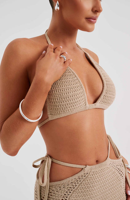 Jia Top Beige Crochet