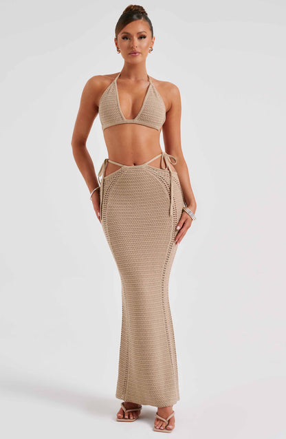 Jia Top Beige Crochet