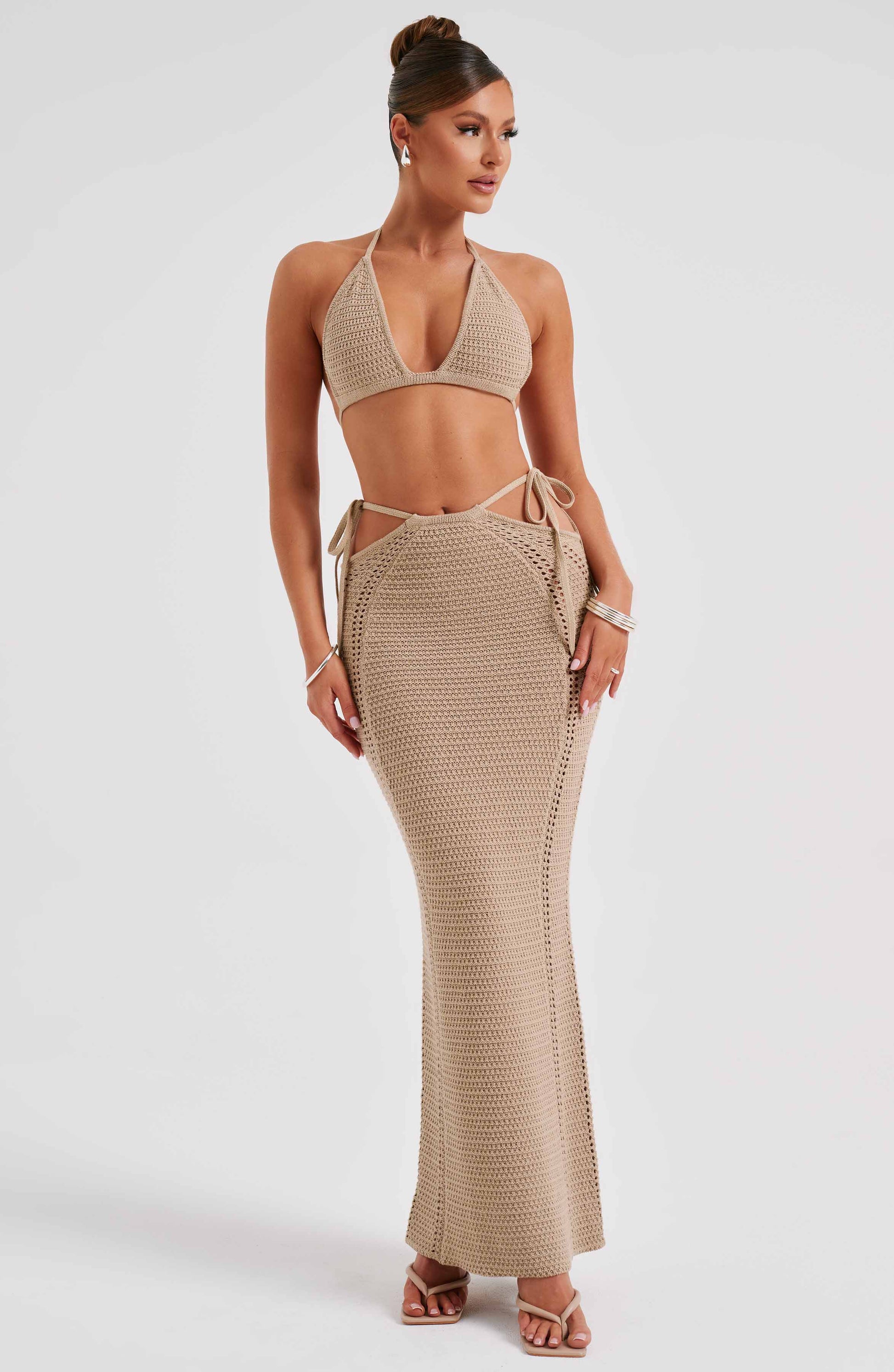 Jia Top Beige Crochet