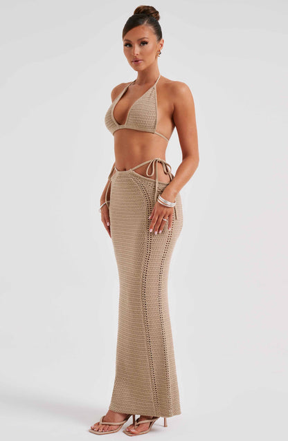 Jia Top Beige Crochet