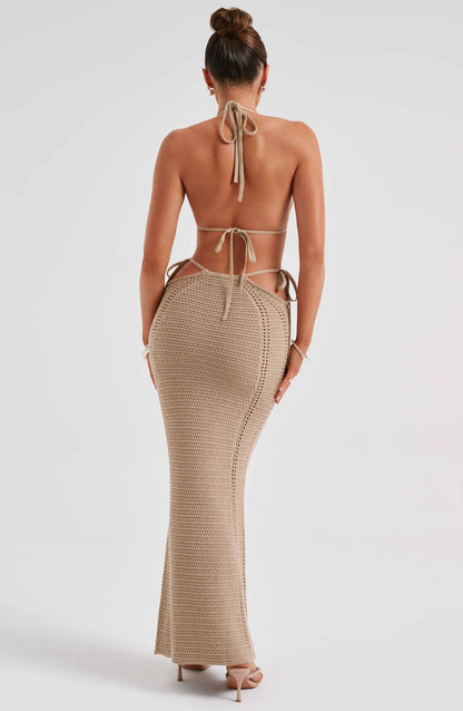 Jia Top Beige Crochet