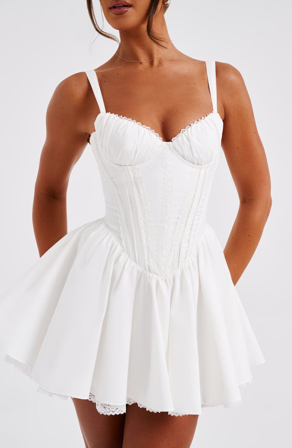 Abito da sera bianco mini
