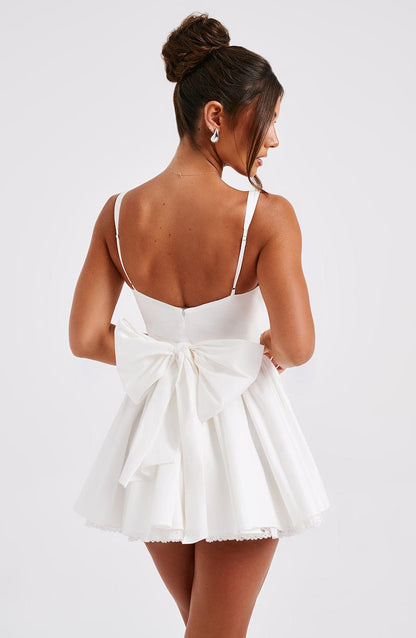 Abito da sera bianco mini
