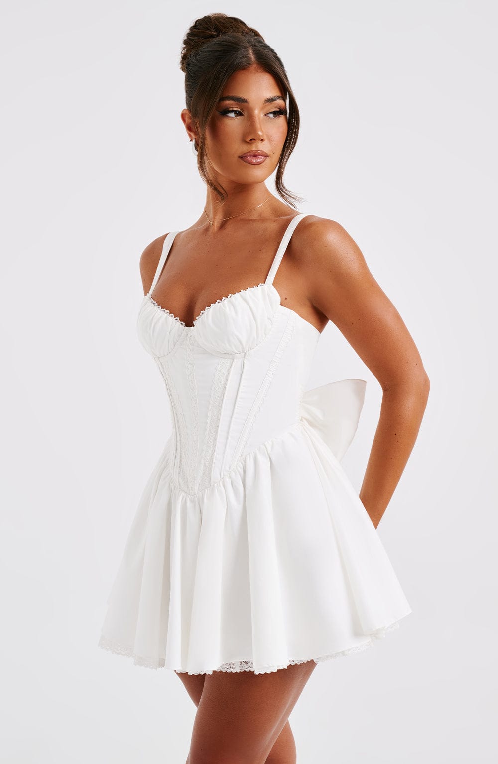 Abito da sera bianco mini