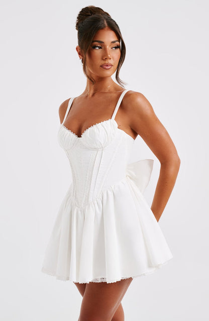 Abito da sera bianco mini