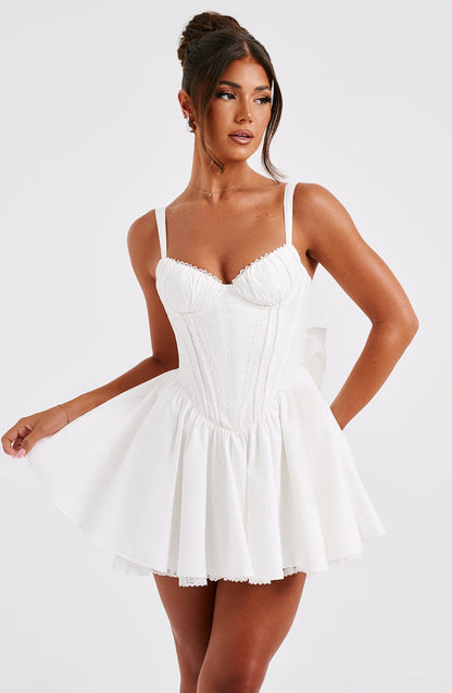 Abito da sera bianco mini