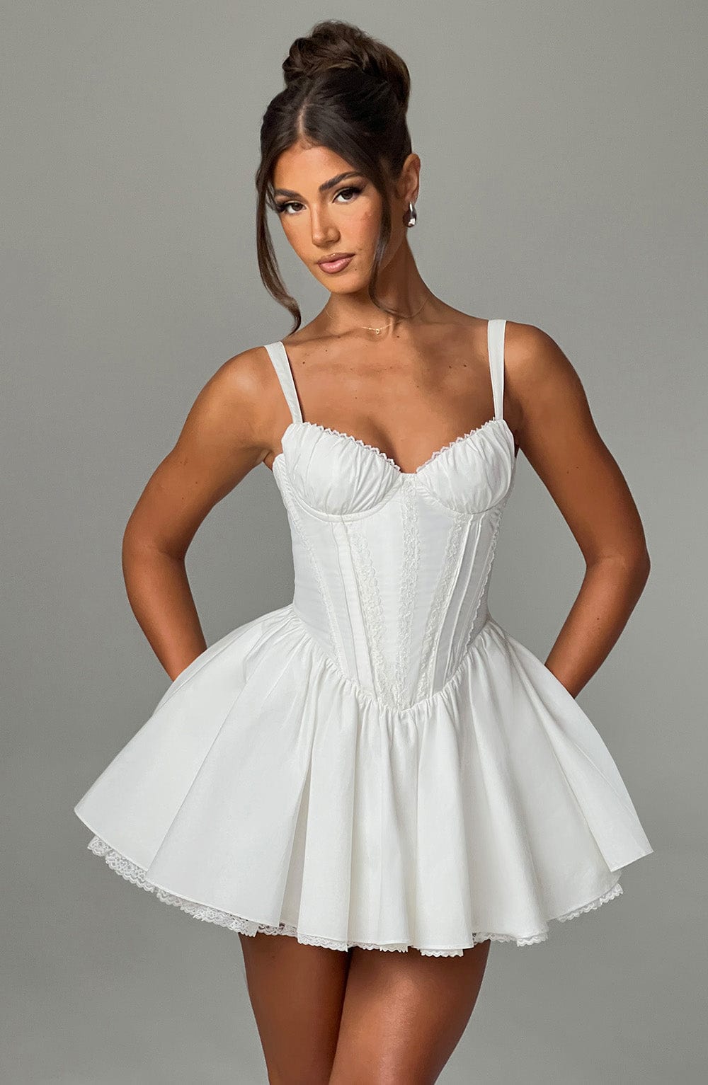 Abito da sera bianco mini