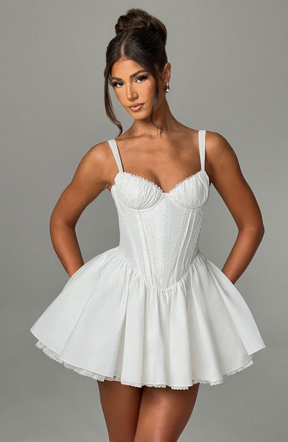 Abito da sera bianco mini