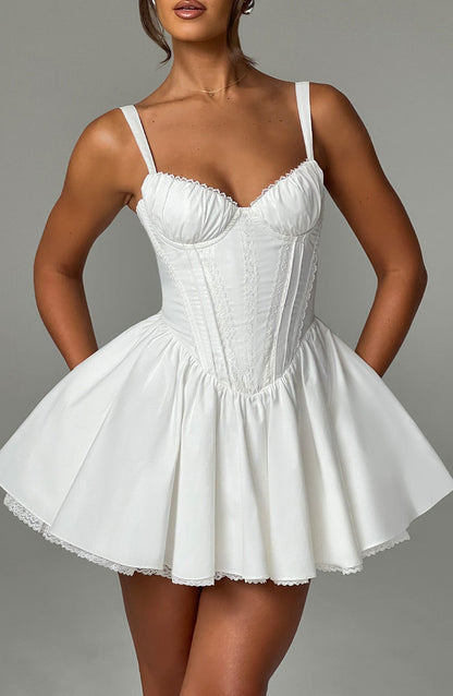Abito da sera bianco mini