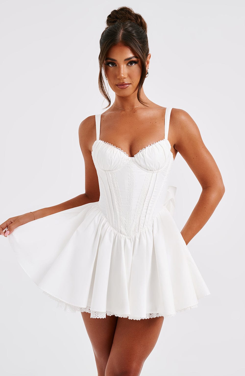 Abito da sera bianco mini