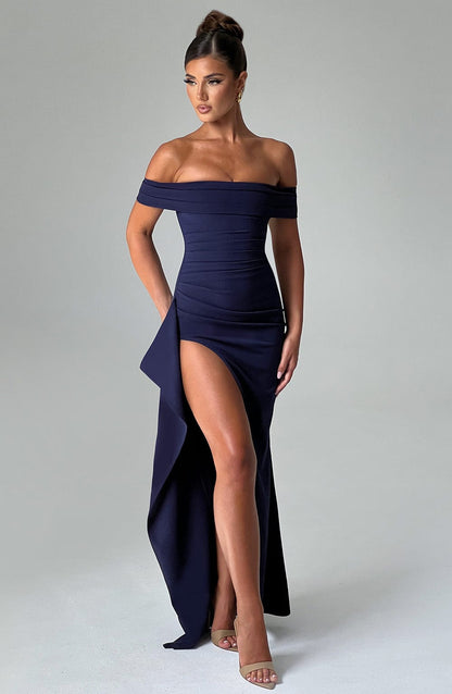 Abito Maxi Blu Navy Donna