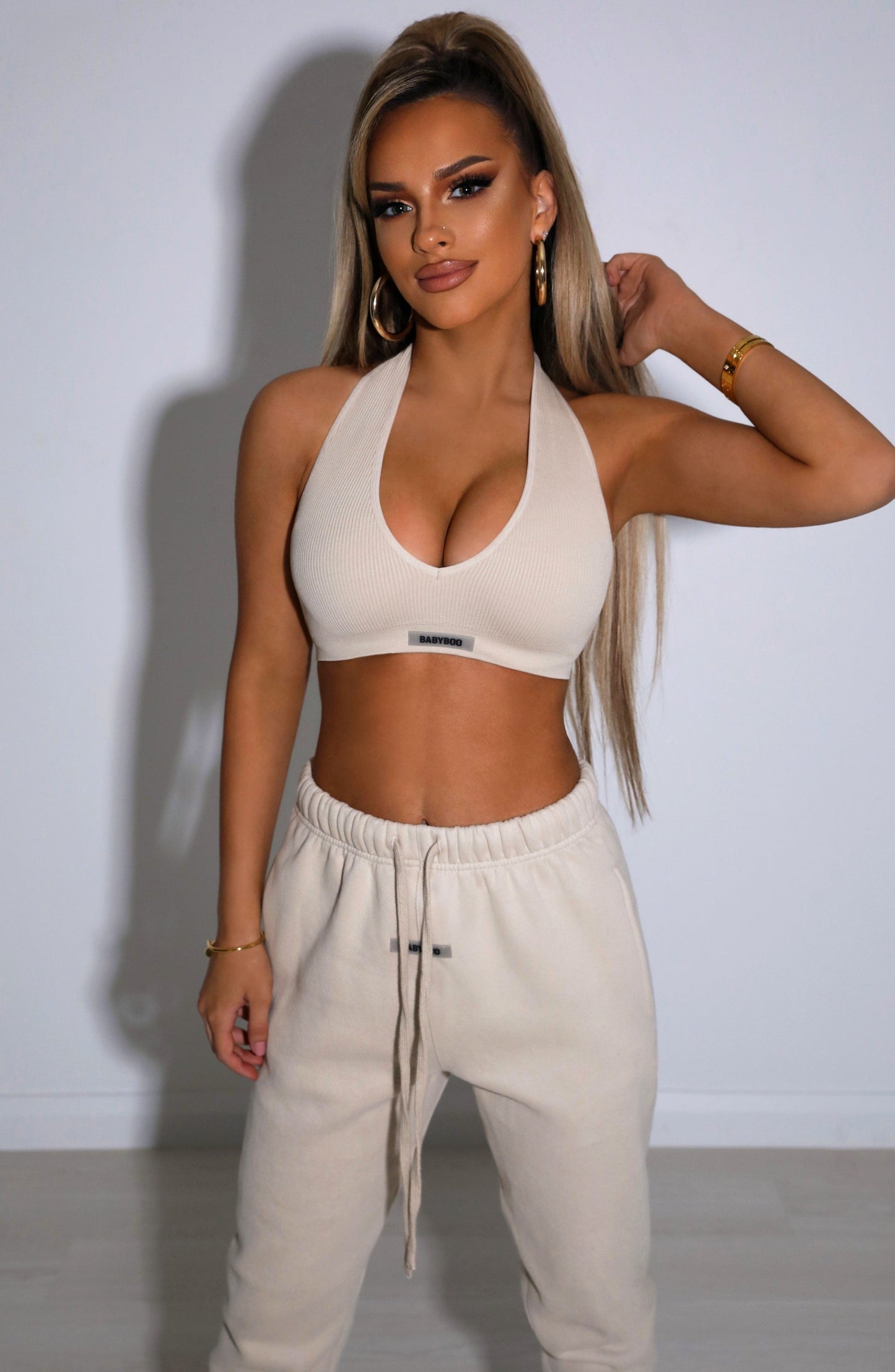 Kami Luxe Crop Top Beige