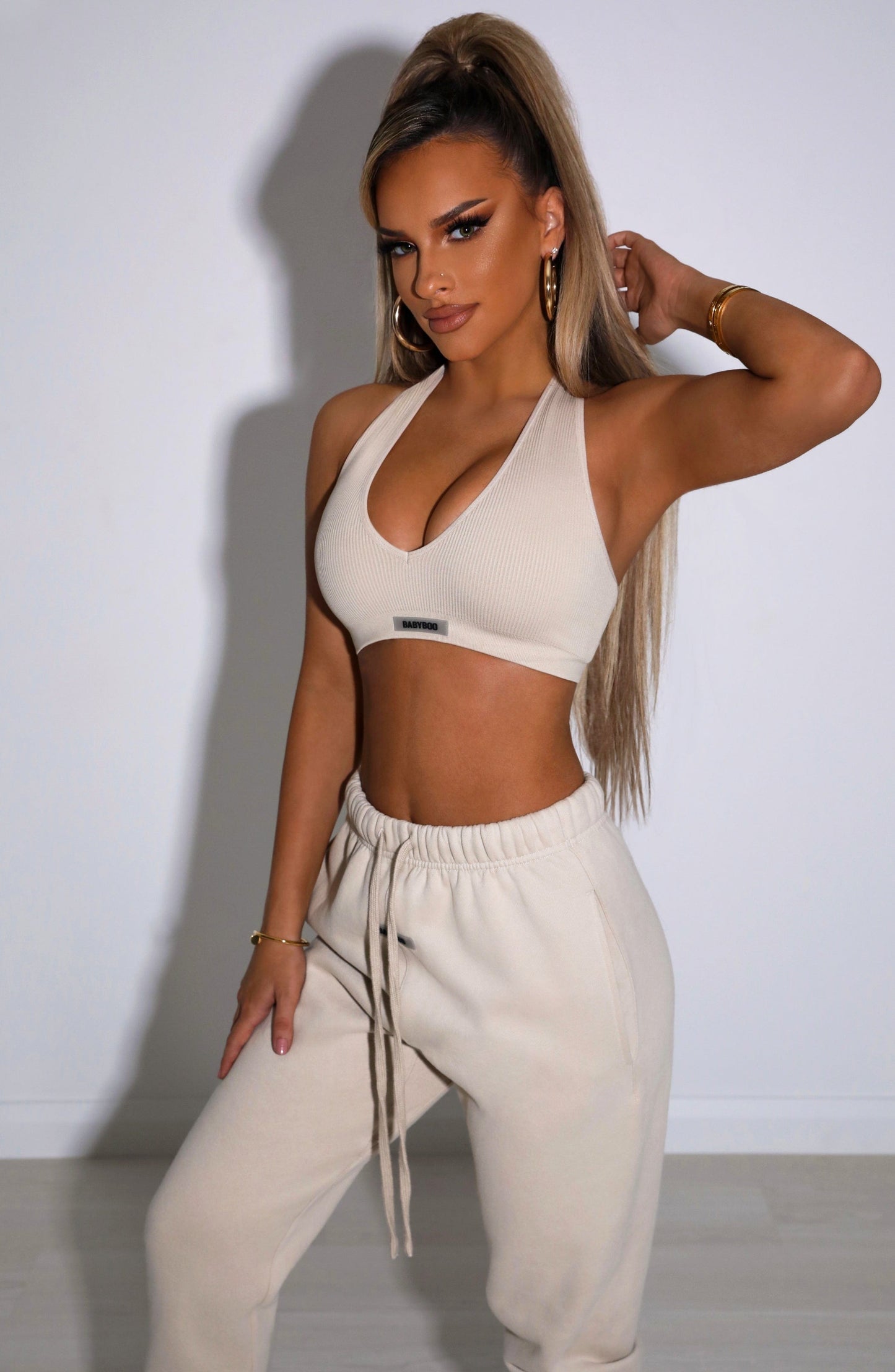 Kami Luxe Crop Top Beige