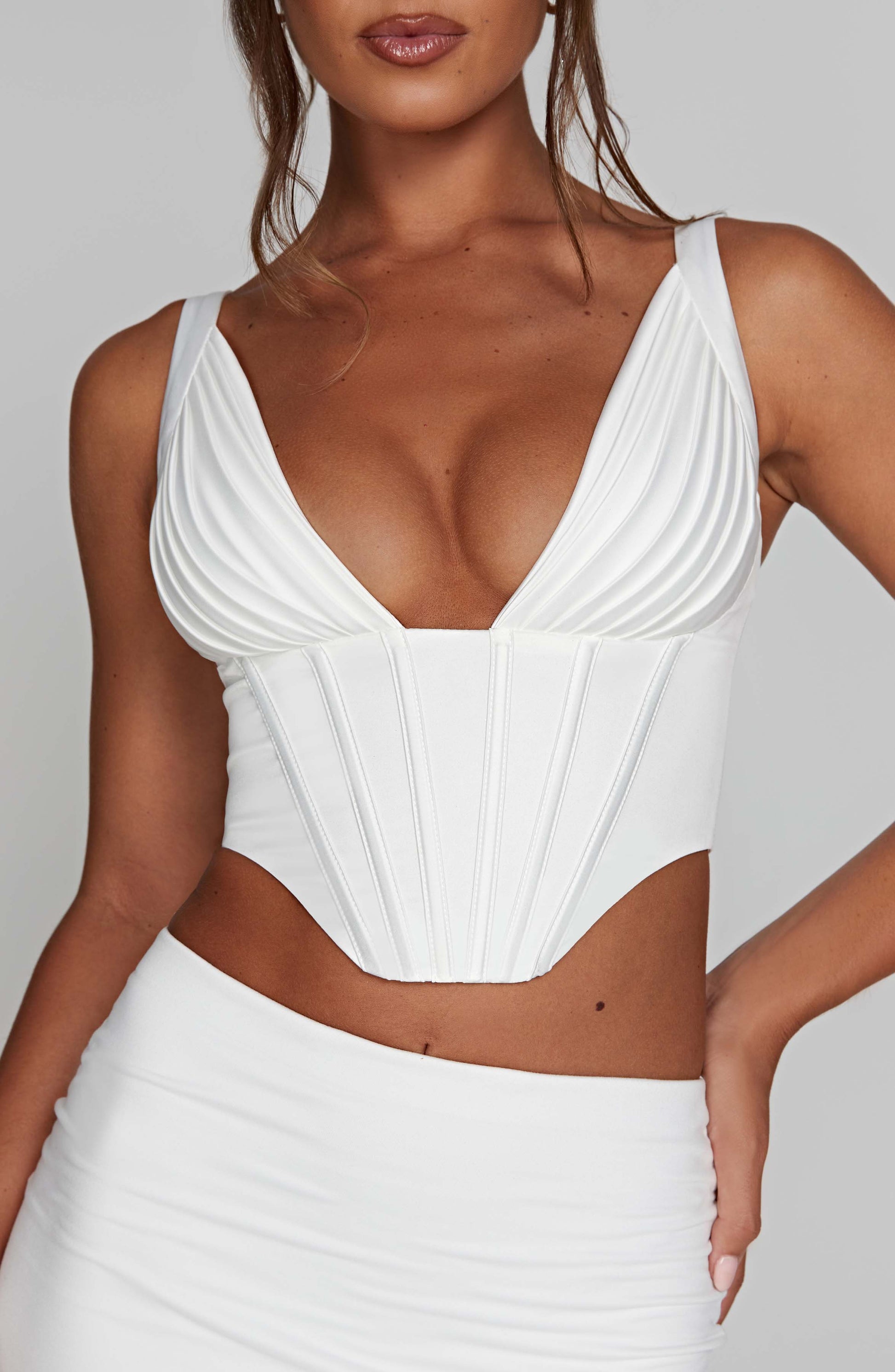 Corset Top Donna Avorio