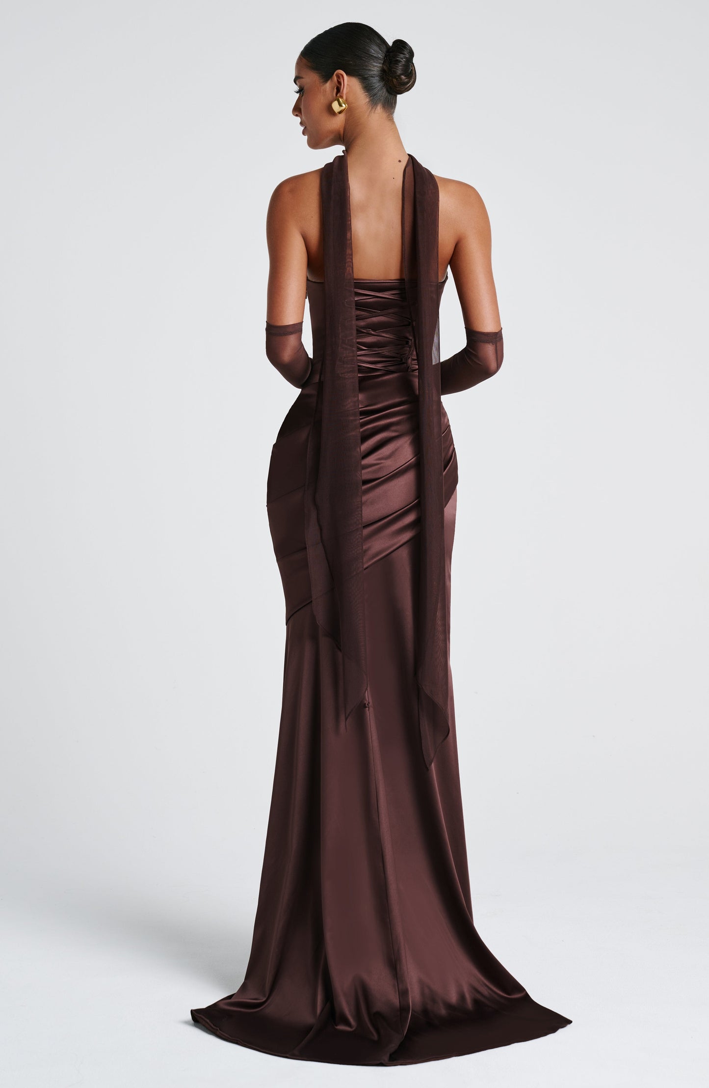 Abito Maxi Kensington in MARRONE PRUGNA