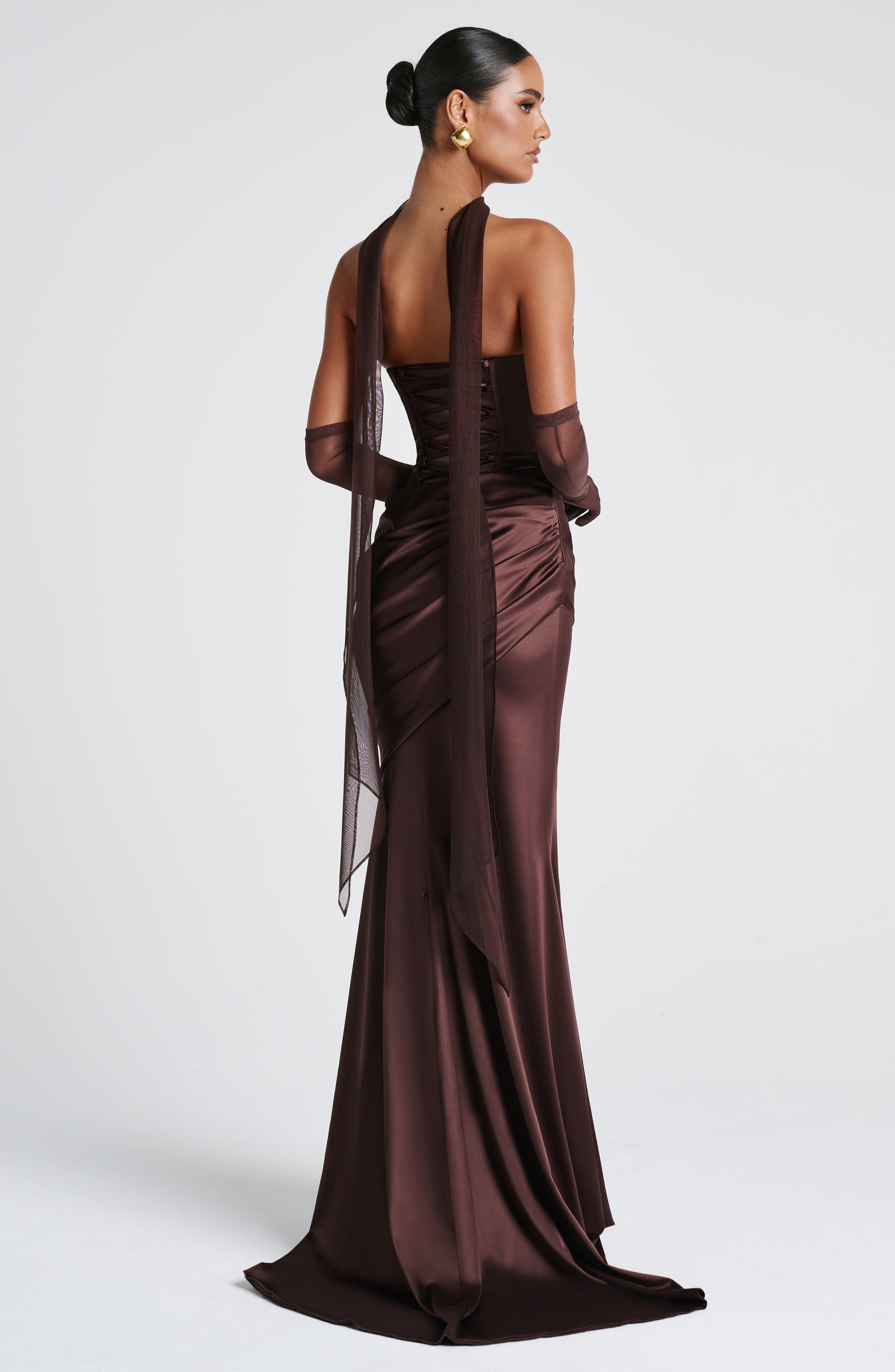 Abito Maxi Kensington in MARRONE PRUGNA