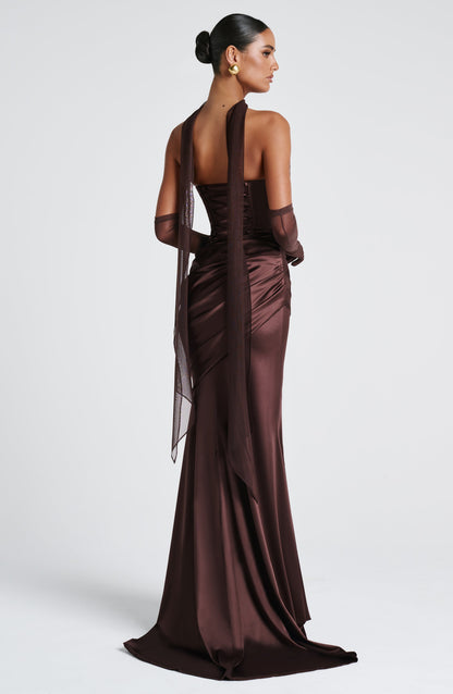 Abito Maxi Kensington in MARRONE PRUGNA