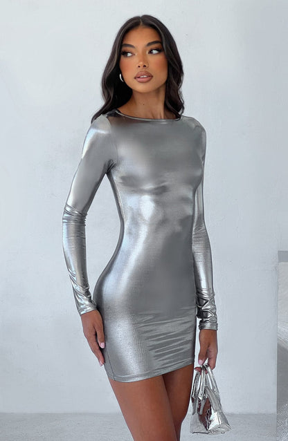 Abito Mini in Gunmetal