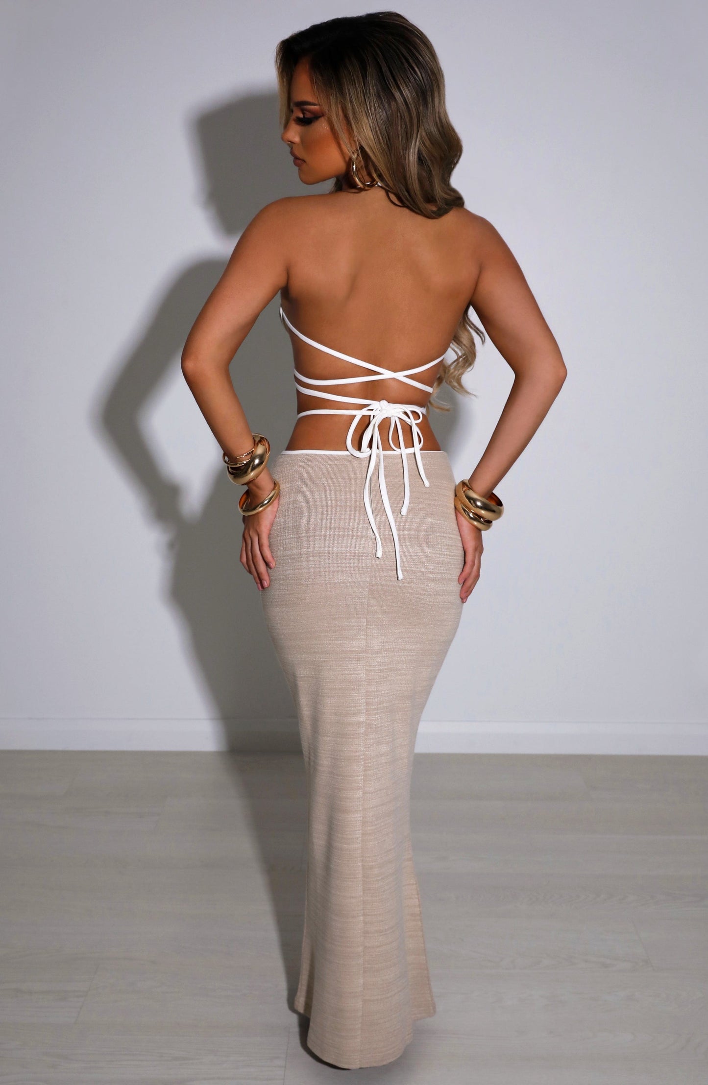 Gonna Maxi in Beige