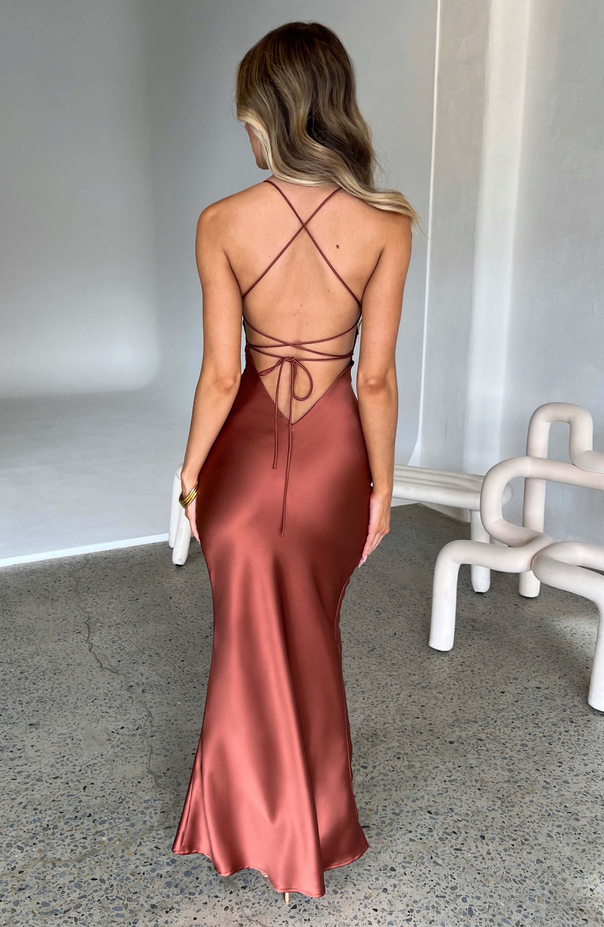 Abito da Sera Maxi Rust