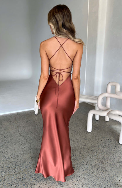 Abito da Sera Maxi Rust