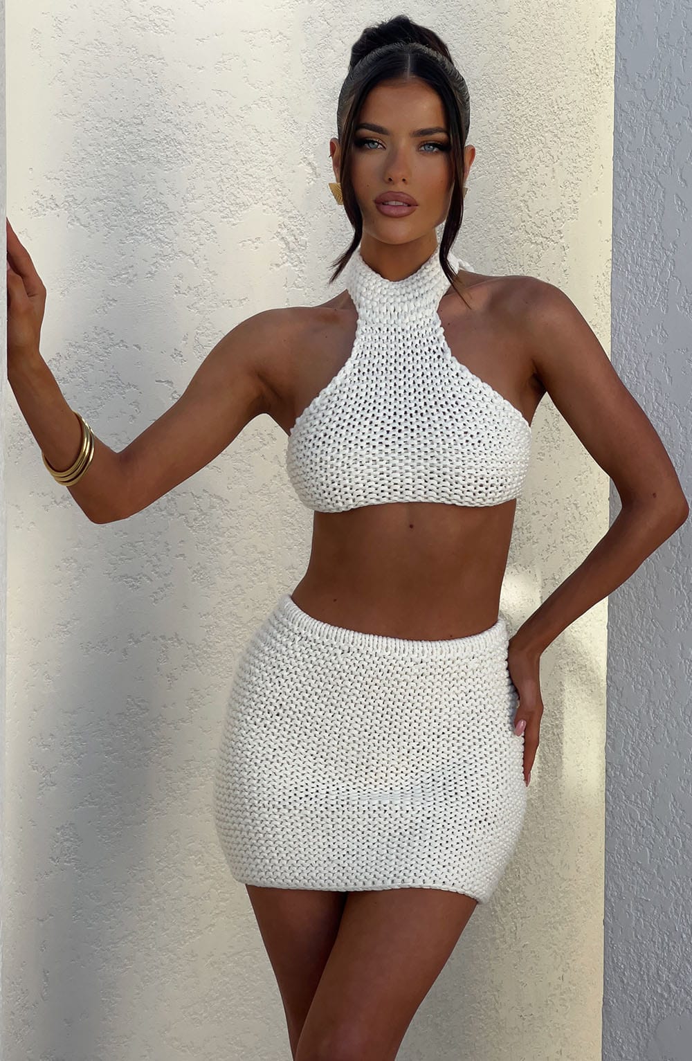 Top Margot Halter di Colore Avorio
