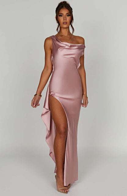 Abito da sera in seta blush