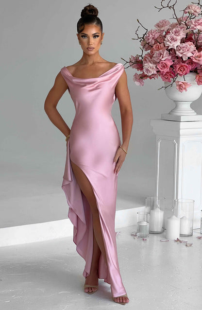 Abito da sera in seta blush