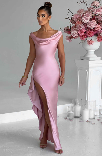 Abito da sera in seta blush