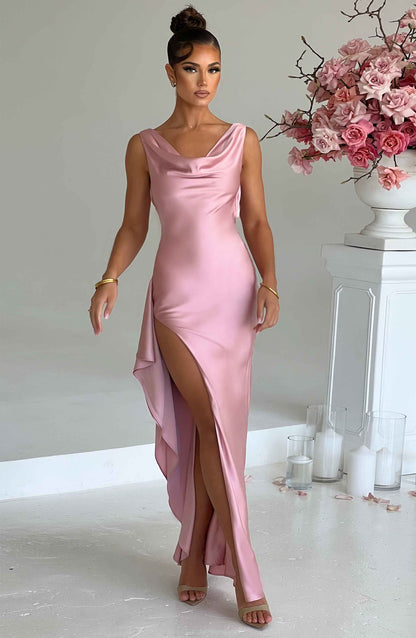 Abito da sera in seta blush