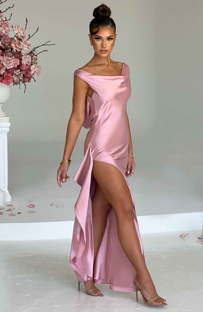 Abito da sera in seta blush