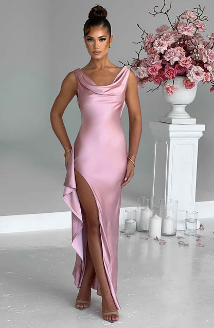 Abito da sera in seta blush