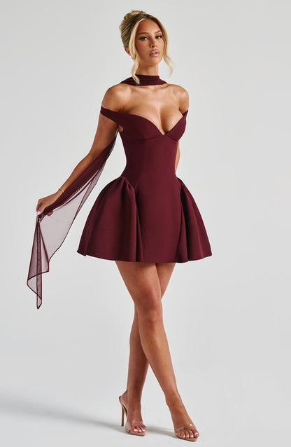 Mini Vestito Marla - Cherry Lacquer