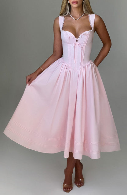 Abito Marlena Midi Rosa