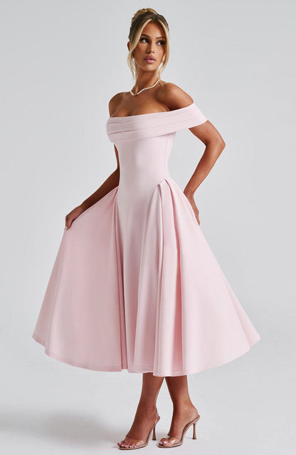 Miranda Midi Dress Blush