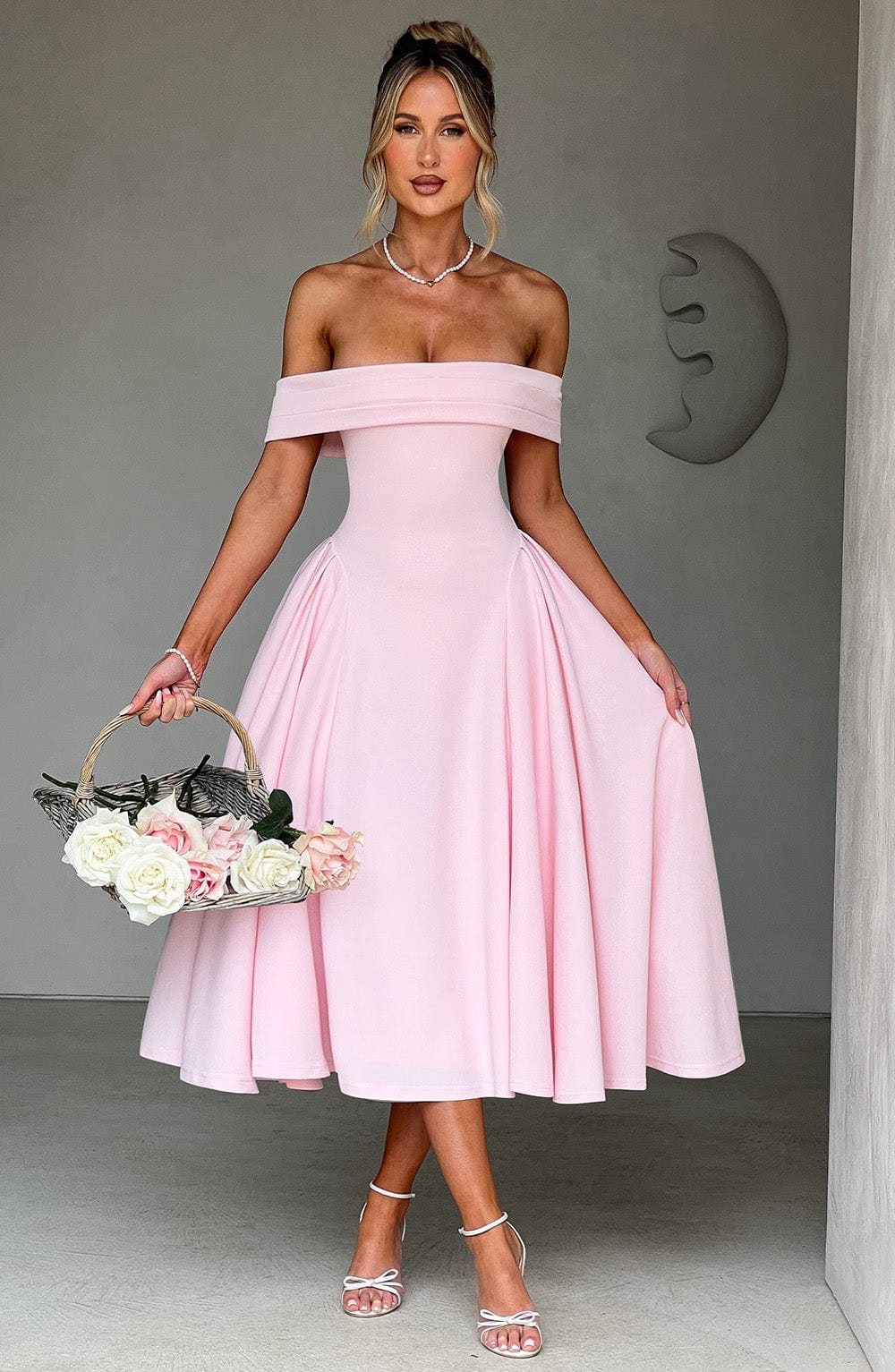 Miranda Midi Dress Blush