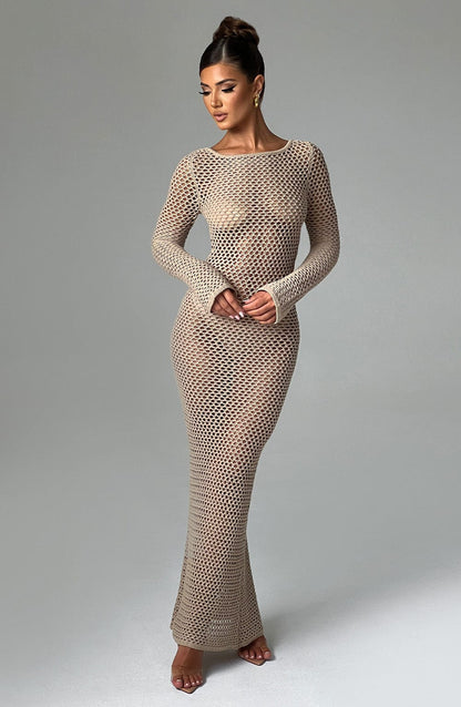 Abito Maxi Beige da Donna