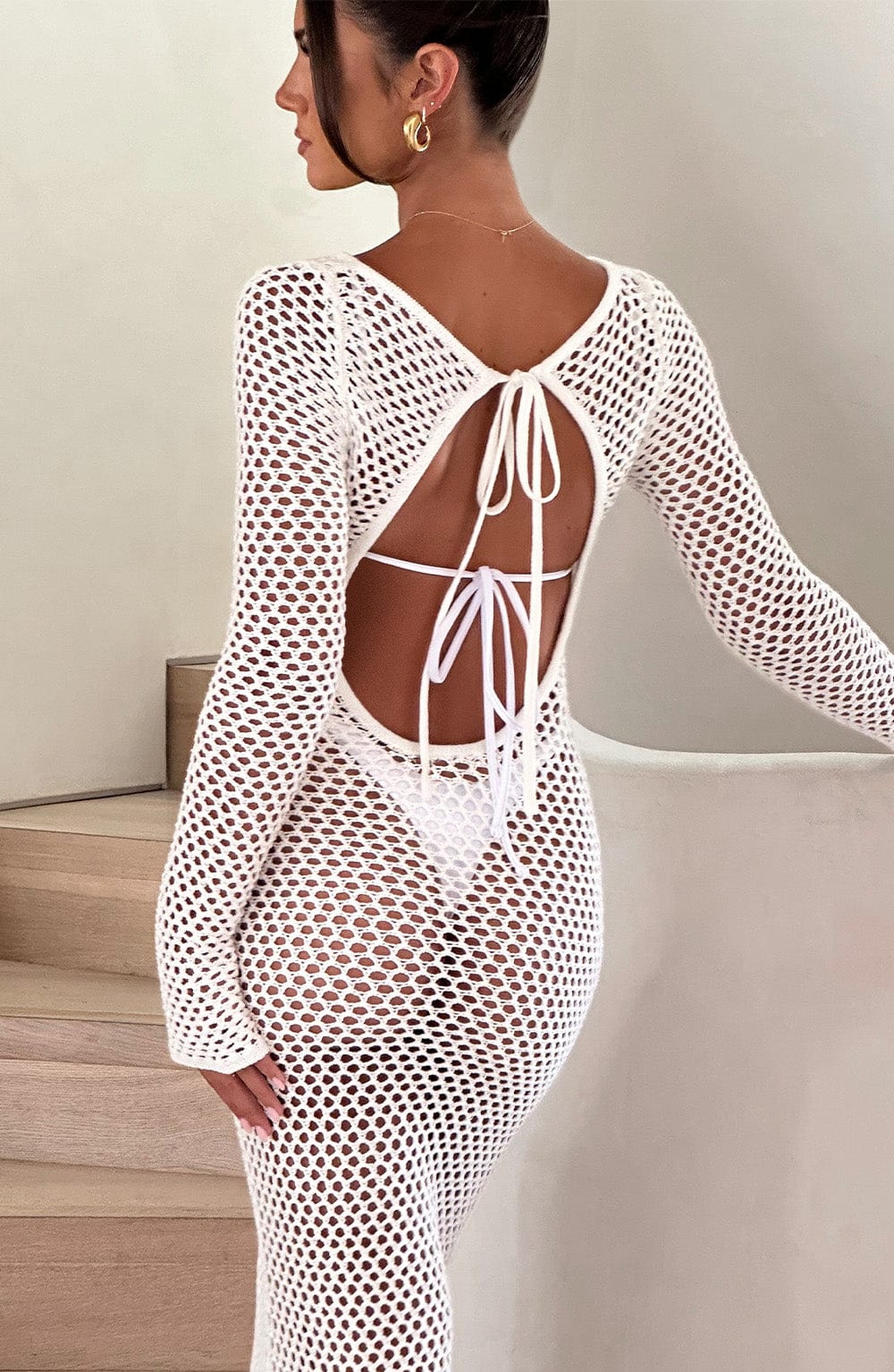 Moana Maxi Abito da Sera Bianco