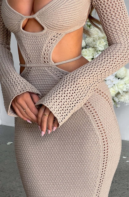 Abito Maxi Nadine Beige