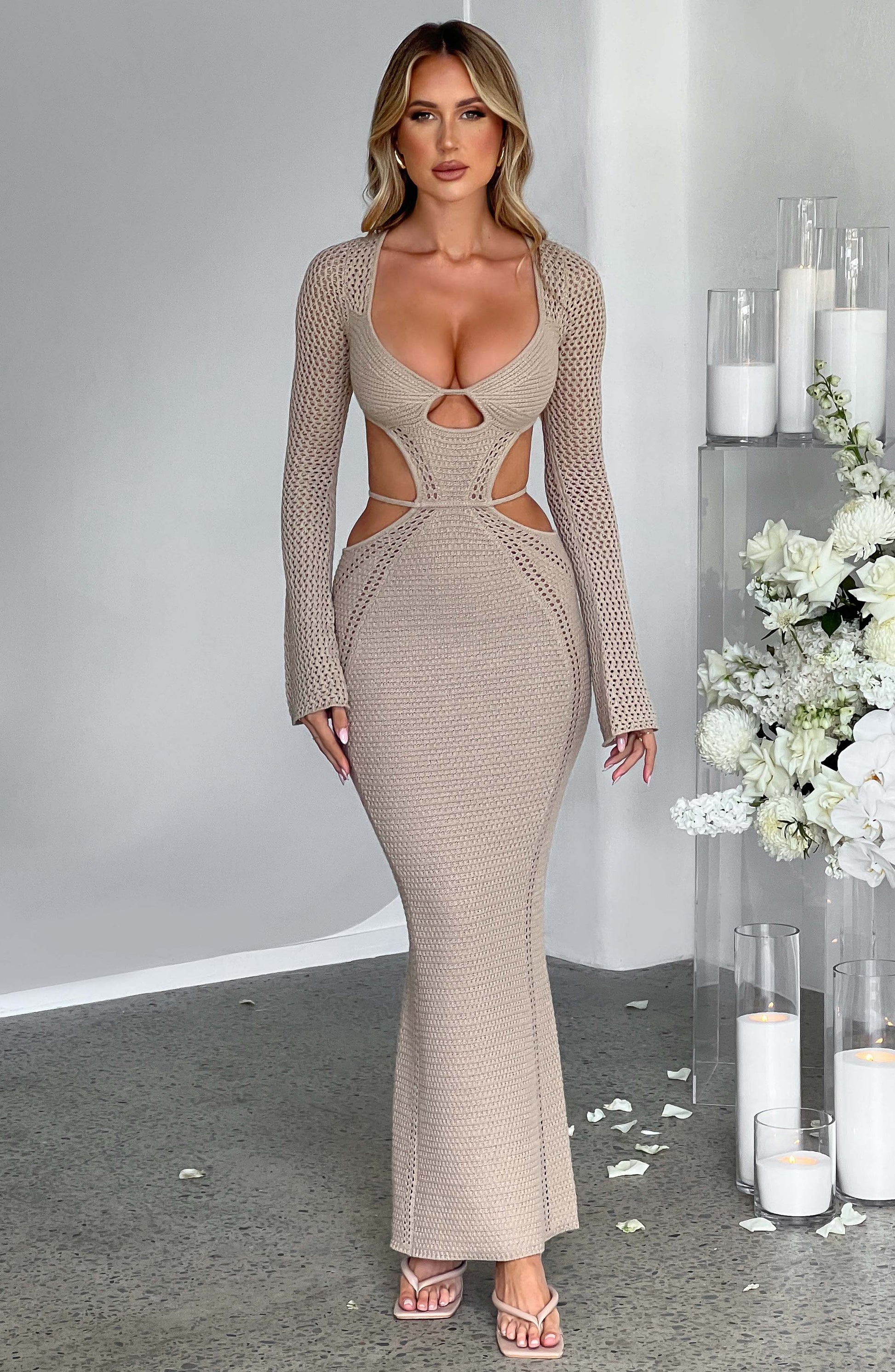 Abito Maxi Nadine Beige