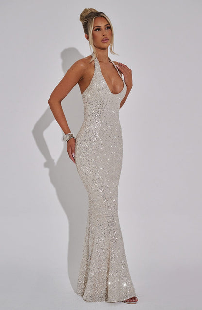 Abito Maxi Champagne