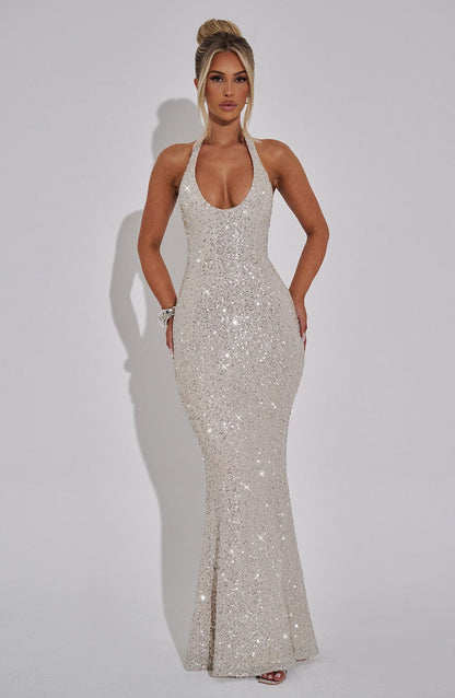Abito Maxi Champagne