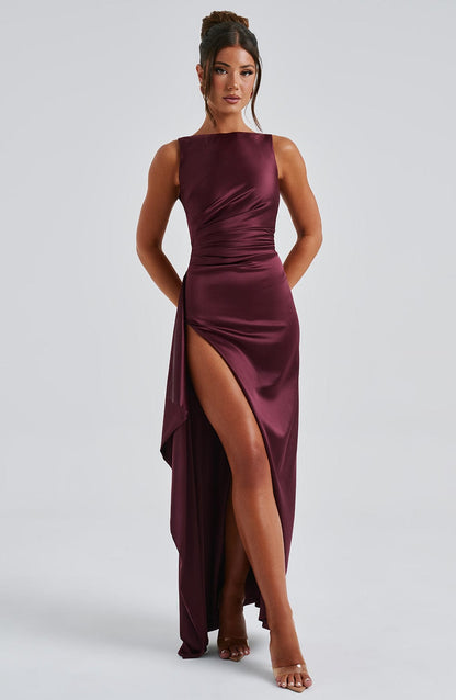 Abito Maxi Peggy Cherry Lacquer