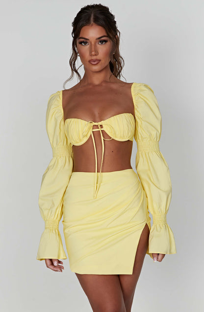 Gonna Mini Perla Limone