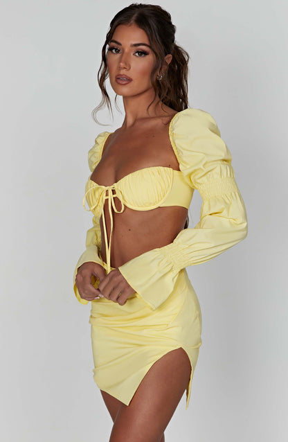 Gonna Mini Perla Limone