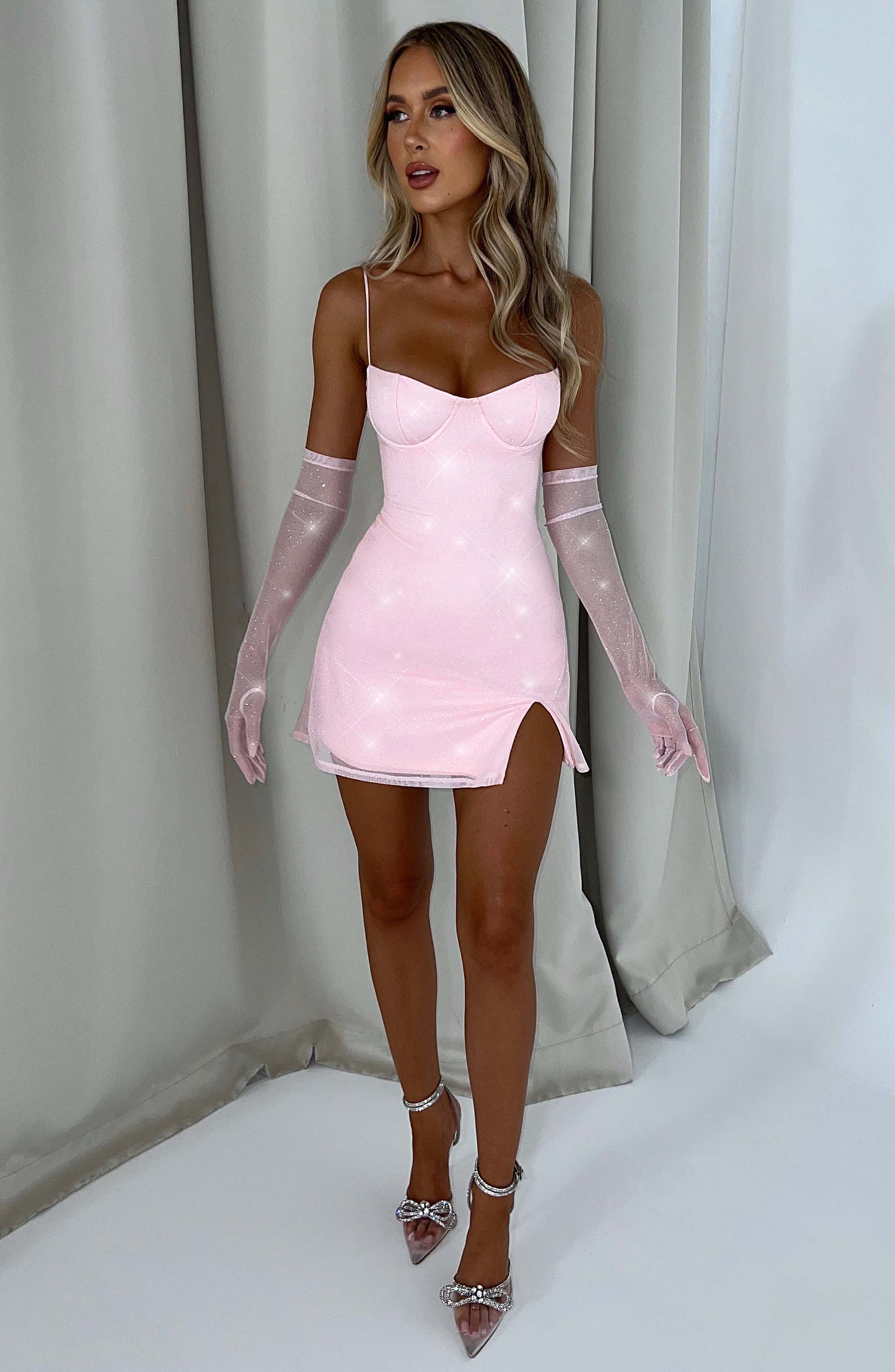 Mini Abito Rosa Sparkle