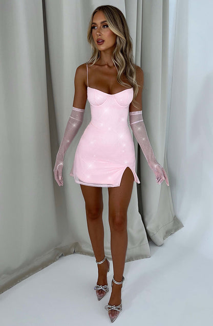 Mini Abito Rosa Sparkle